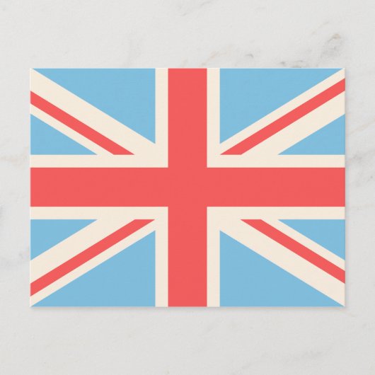 Gewerkschaft-Flag/Jack-Design-Creme, Light Blue & Postkarte (Vorderseite)