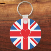 Gewerkschaft Flag/Jack Design & Herz Schlüsselanhänger (Vorderseite)