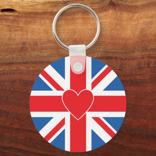 Gewerkschaft Flag/Jack Design & Herz Schlüsselanhänger (Vorderseite)