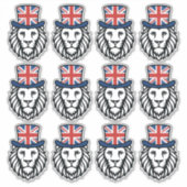 Gewerkschaft Flag Lion Aufkleber (Vorderseite)