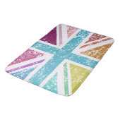 Gewerkschaft-Flag mit mehreren Farben Badematte (Schrägansicht)