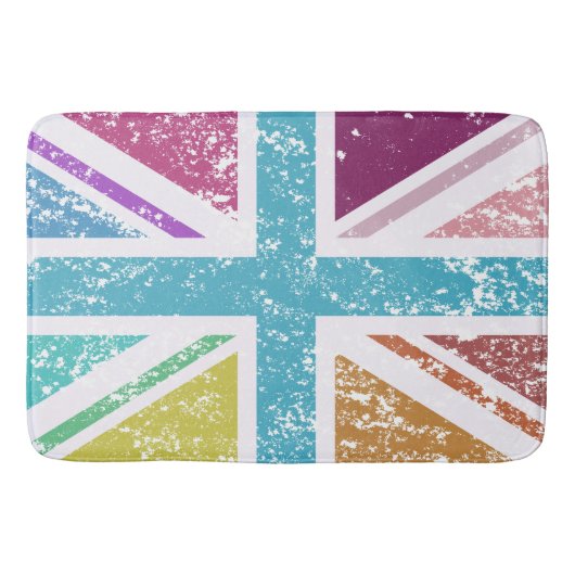 Gewerkschaft-Flag mit mehreren Farben Badematte (Vorderseite)