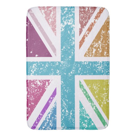 Gewerkschaft-Flag mit mehreren Farben Badematte (Vorderseite Vertikal)