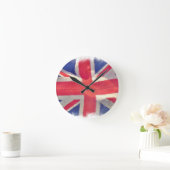 Gewerkschaft Flag oder Union Jack British Patriot Runde Wanduhr (Zuhause)