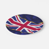 Gewerkschaft Flag Party Picnic Tellers, Red White, Pappteller (Schrägansicht)