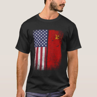 Gewerkschaft-Flag Sozialistin Hammerkeule Cccp Uss T-Shirt