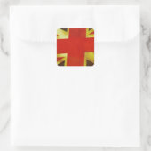Gewerkschaft Flag Worlddesign Quadratischer Aufkleber (Tasche)
