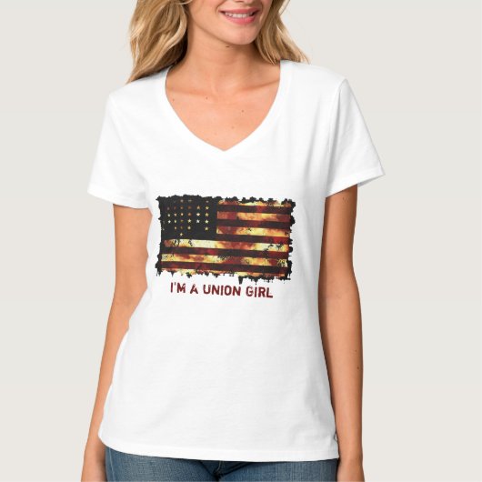 Gewerkschaft Flag, Zivil War, US Flagge, USA T-Shirt (Vorderseite)