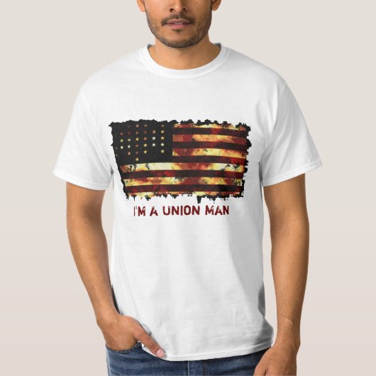 Gewerkschaft Flag, Ziviler Krieg, US-Flag Funny T- T-Shirt (Vorderseite)