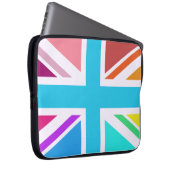 Gewerkschaft-Flagge/Jack-Design - mehrfarbig Laptopschutzhülle (Vorne Rechts)