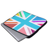 Gewerkschaft-Flagge/Jack-Design - mehrfarbig Laptopschutzhülle (Vorne Knopf)