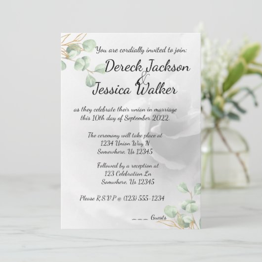 Gewerkschaft für Hochzeiten Einladung (Stehend Vorderseite)