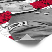 Gewerkschaft Helden und die amerikanische Flagge Poster (Ecke)