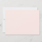 Gewerkschaft Hochzeit Einladung // Blush (Rückseite)