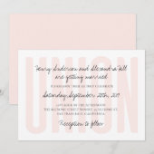 Gewerkschaft Hochzeit Einladung // Blush (Vorne/Hinten)