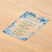 Gewerkschaft Hochzeitseinladung mit Blumen Acryleinladungen (Ablage )