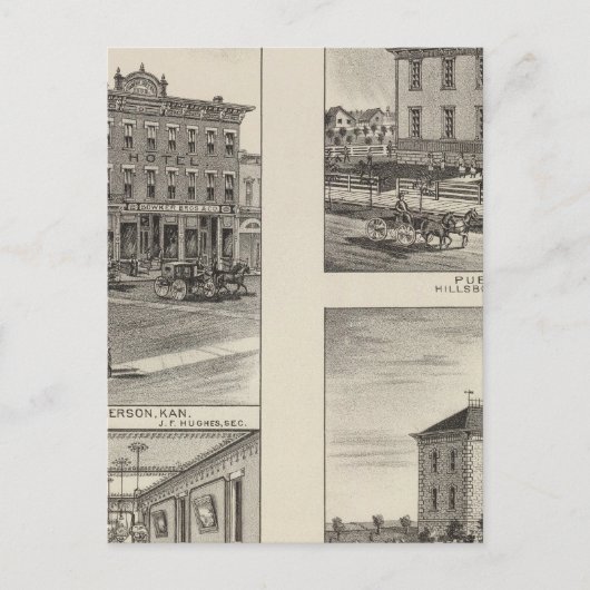 Gewerkschaft Hotel, Kansas Postkarte (Vorderseite)