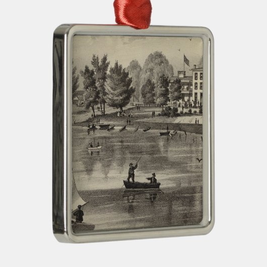 Gewerkschaft House, Squan, NJ Silbernes Ornament (Rechts)