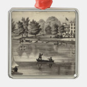 Gewerkschaft House, Squan, NJ Silbernes Ornament (Vorne)