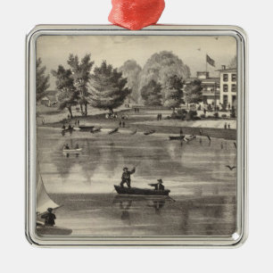 Gewerkschaft House, Squan, NJ Silbernes Ornament