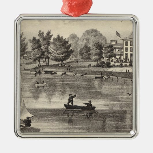 Gewerkschaft House, Squan, NJ Silbernes Ornament (Vorne)