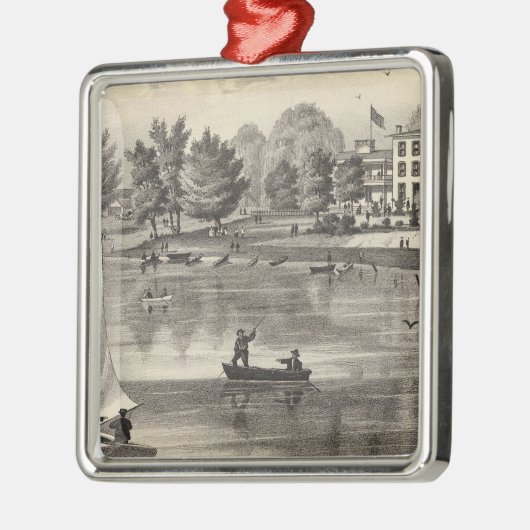 Gewerkschaft House, Squan, NJ Silbernes Ornament (Links)