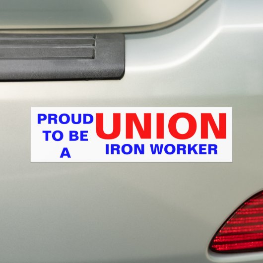 GEWERKSCHAFT IRON WORKER AUTOAUFKLEBER (Auf Auto)