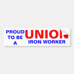 GEWERKSCHAFT IRON WORKER AUTOAUFKLEBER