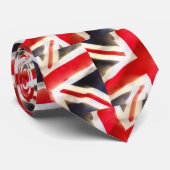 Gewerkschaft Jack Fahne wackeln im Wind Krawatte (Gerollt)