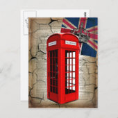 Gewerkschaft Jack Flaggenjubiläum Kronensprechkabi Postkarte (Vorne/Hinten)