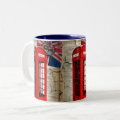 Gewerkschaft Jack Flaggenjubiläum Kronensprechkabi Zweifarbige Tasse (Vorderseite Links)