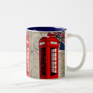 Gewerkschaft Jack Flaggenjubiläum Kronensprechkabi Zweifarbige Tasse