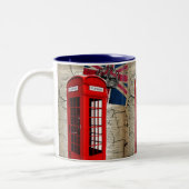 Gewerkschaft Jack Flaggenjubiläum Kronensprechkabi Zweifarbige Tasse (Links)