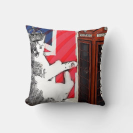 Gewerkschaft Jack Flaggentelefonkabine Katzenkratz Kissen