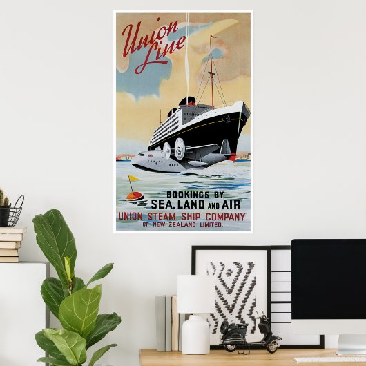 Gewerkschaft Line Steamship Ocean Liner Poster (Heimbüro)