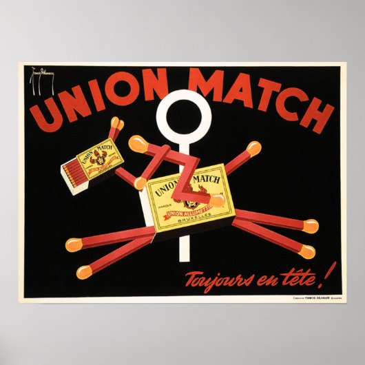 GEWERKSCHAFT MATCH Brussels Belgien Match Sticks A Poster (Vorne)