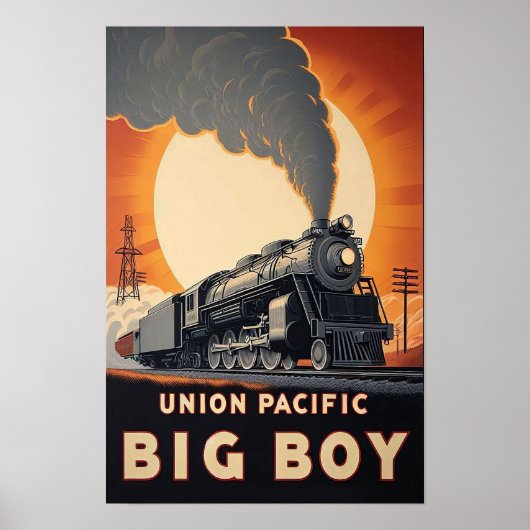 Gewerkschaft Pacific Big Boy Vintag Train Poster (Vorne)