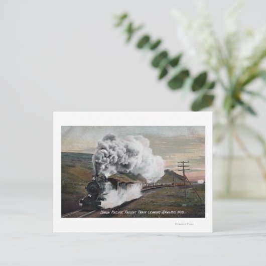 Gewerkschaft Pacific Freight Train View Postkarte (Stehend Vorderseite)