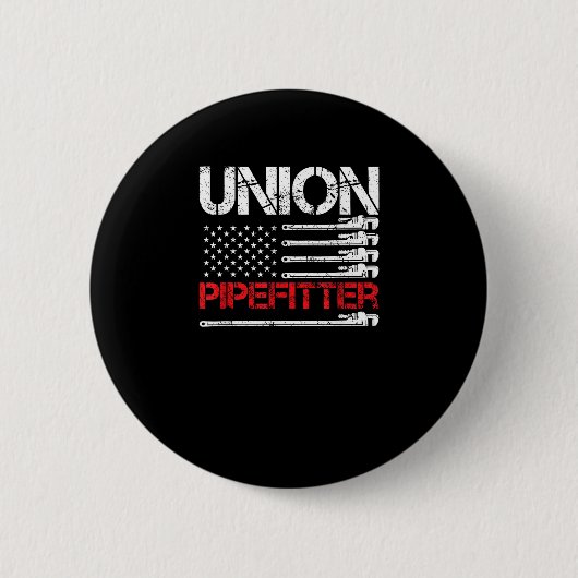 Gewerkschaft Pipefitter Gewerkschaft Strong USA Am Button (Vorderseite)