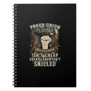 Gewerkschaft Plumber Shirt Proud qualifizierte Arb Notizblock