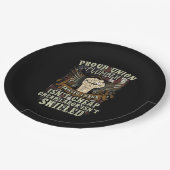 Gewerkschaft Plumber Shirt Proud qualifizierte Arb Pappteller (Schrägansicht)