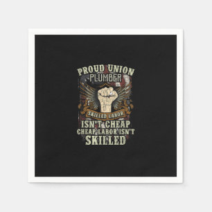 Gewerkschaft Plumber Shirt Proud qualifizierte Arb Serviette