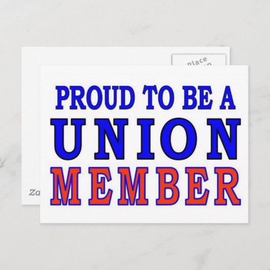 Gewerkschaft Postkarte (Vorne/Hinten)