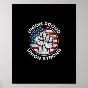Gewerkschaft Proud Gewerkschaft Strong American Fl Poster