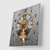 Gewerkschaft Proud Quadratische Wanduhr (Winkel)