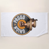 Gewerkschaft Proud Strandtuch (Vorderseite)