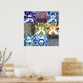 Gewerkschaft Quadrate 1 Poster (Küche)