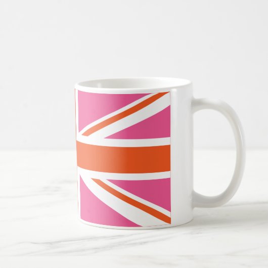 Gewerkschaft Rosa und Orange Kaffeetasse (Rechts)