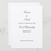 GEWERKSCHAFT - SAVE THE DATE EINLADUNG (Vorne/Hinten)