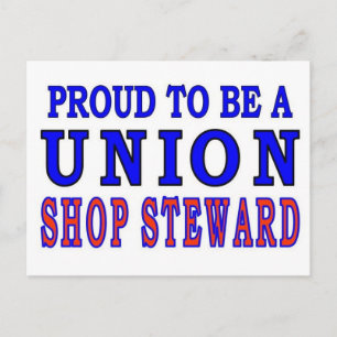 GEWERKSCHAFT SHOP STEWARD POSTKARTE